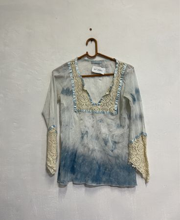 CAUCAM Tie-Dye Spitze Trim Tunika