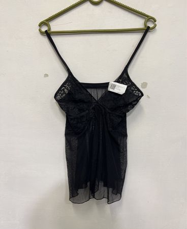 Schwarzes Spitzen-Camisole