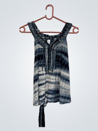 Soela Tee Tie-Dye Fransen Tanktop