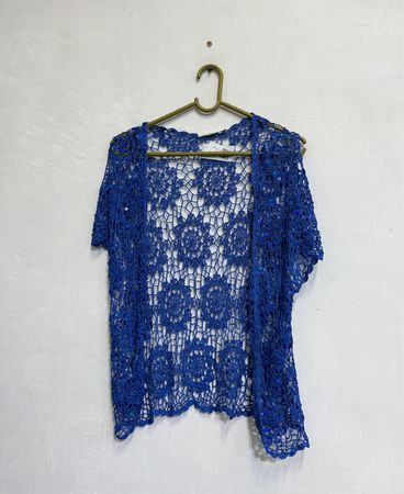 Kluss Collection Blue Häkel-Cardigan
