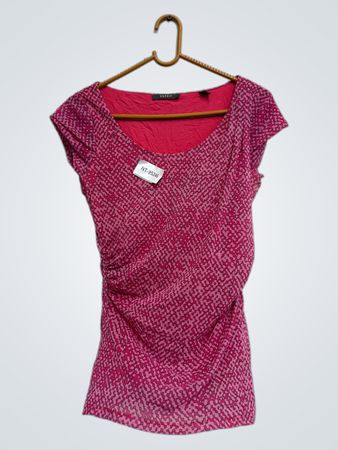 Esprit Damen Pink Gemustertes Raffung Top