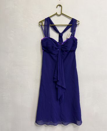 Debut lila Pailletten-Halterkleid Größe 10