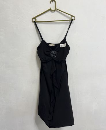 Ariselli Made in Italy Schwarzes Kleid mit Verzierungen