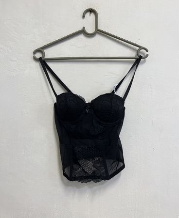 Schwarzes Spitzen-Corsett