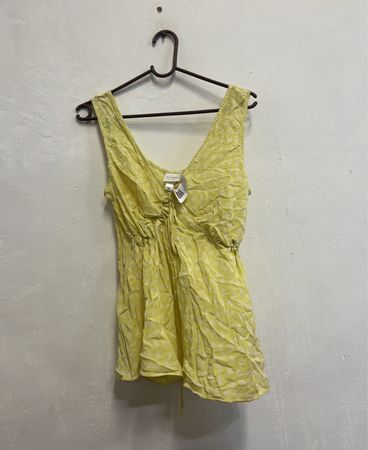 Isaac Mizrahi Für Target Gelbes Blumendruck Tanktop
