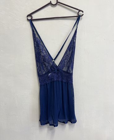Seven 'til Midnight Blue Lace Nachthemd