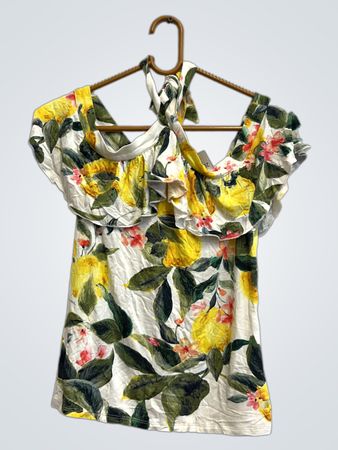 Orsay Off-the-Shoulder Zitronenprint Top