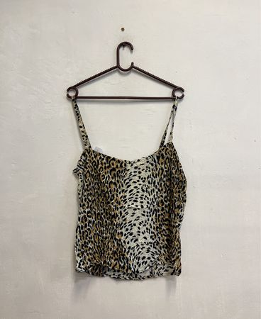 Leopardenmuster Spaghetti-Trägershirt