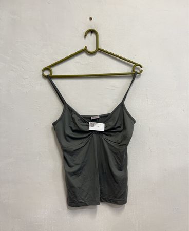 Madonna Grey Spaghetti-Träger Tanktop
