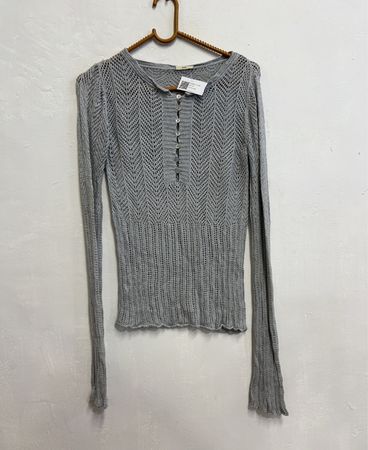 Peh Grey Strickknopf-Pullover