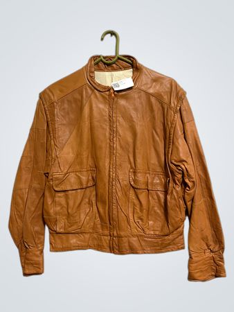 Braune Lederjacke