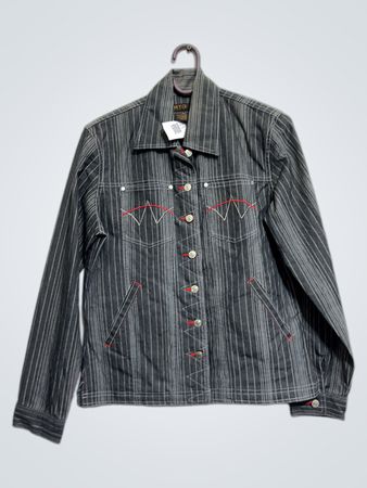 RTG JEANS gestreifte Jeansjacke