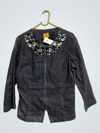 Ruby Rd. Verzierte Jeansjacke