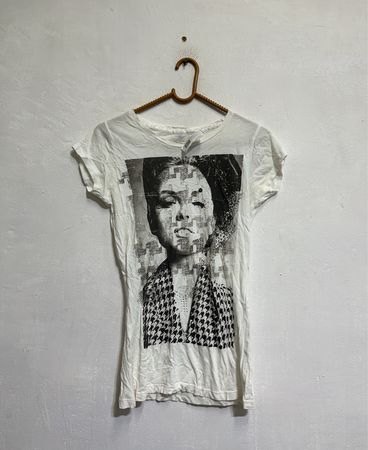 Rich & Royal Weißes Grafik T-Shirt