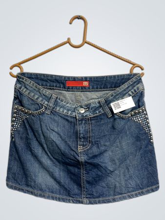 LJ Denim Minirock mit Nieten