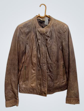 Braune Lederjacke