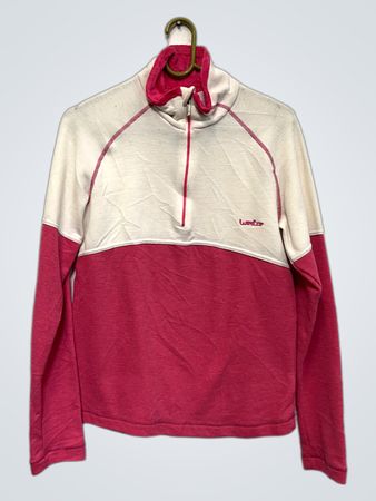 Wedze Pink und Weiß Halbzip Fleece-Top