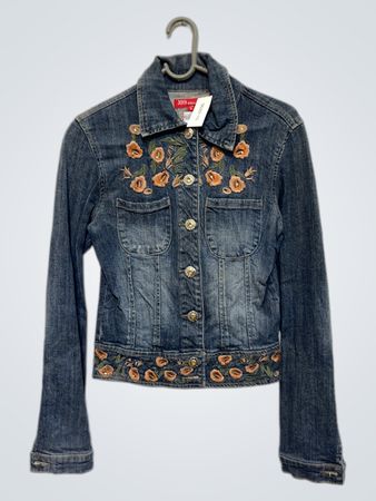 JOYX COLLECTION Bestickte Jeansjacke