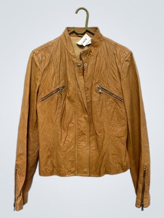 Braune Lederjacke