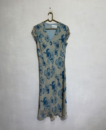 InWear Blaues Blumendruckkleid