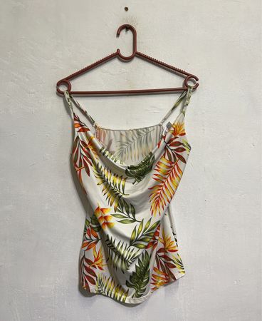 weiße tropische Druck-Camisole