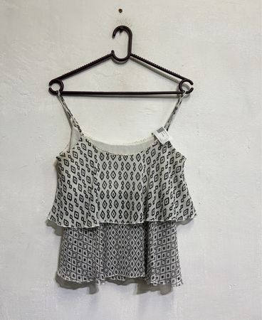 Stufen-Camisole mit Rautenmuster