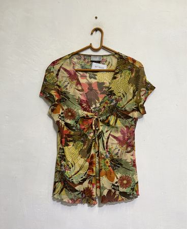 Wallis Floral Print Short Sleeve Top