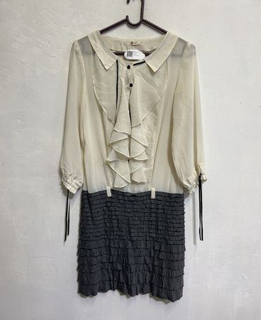 LaNata Damen Rüschendes Kleid Größe 42