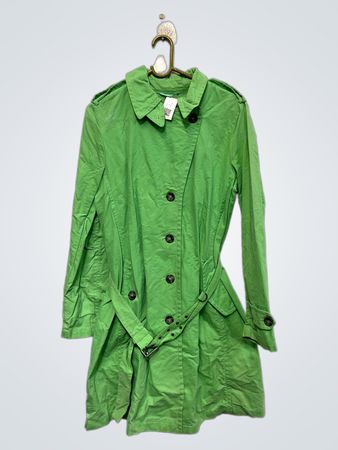 Grüner Trenchcoat