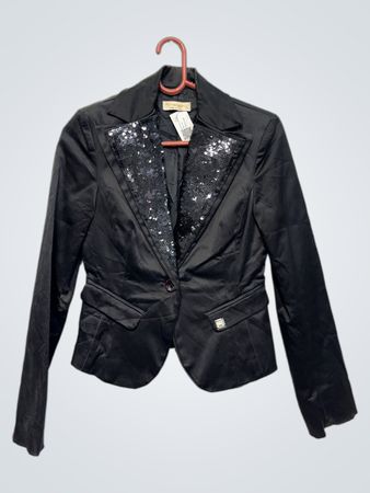 ARIEW Schwarze Pailletten-Blazer Hergestellt in Italien
