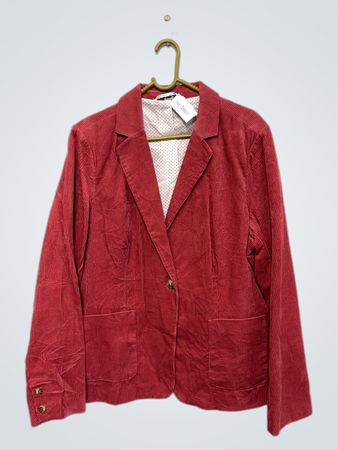 Cotton Traders Roter Cord-Blazer