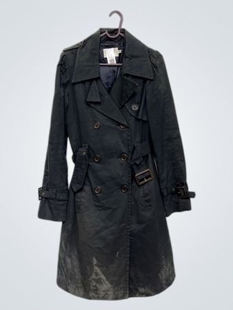 Gestuz Damen schwarzer Trenchcoat