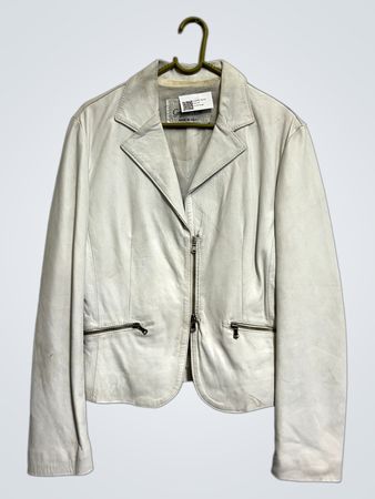Grüne Pel Vera Pelle Lederjacke Made in Italy