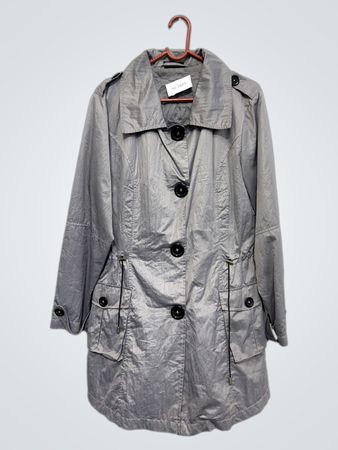Gna Damen Grauer Trenchcoat