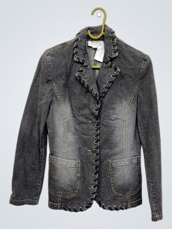 Designer Basics Damen Graue Jeansjacke