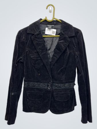 MISS CHIEVOUS Schwarzer Samt Blazer