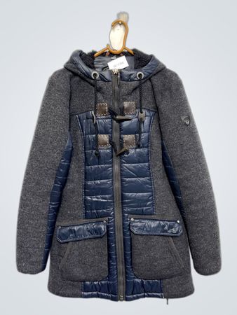 NORTHLAND PROFESSIONAL Graue und Blaue Pufferjacke mit Kordelzügen