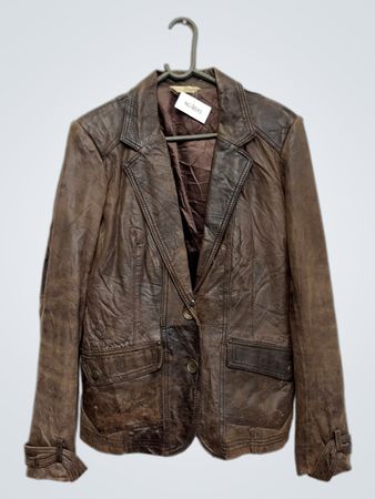 Promod Brauner Lederblazer