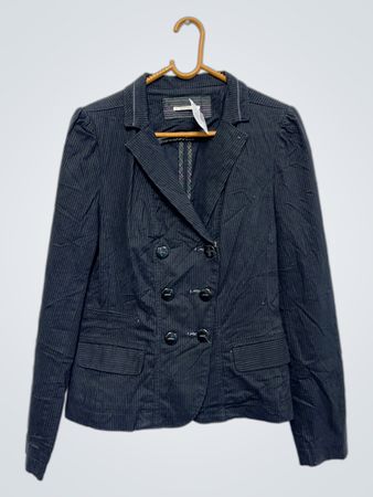 CHATTAWAK Damen Nadelstreifen Doppelt knöpfbarer Blazer NC-2677