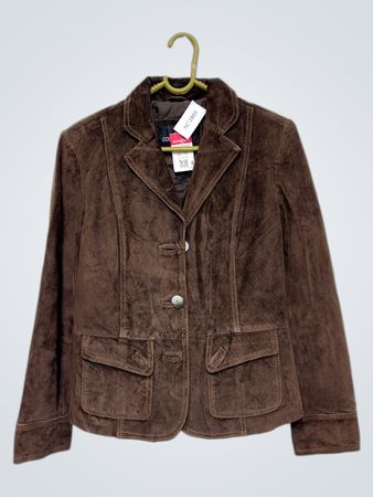 B COLLECTION Brauner Wildlederblazer