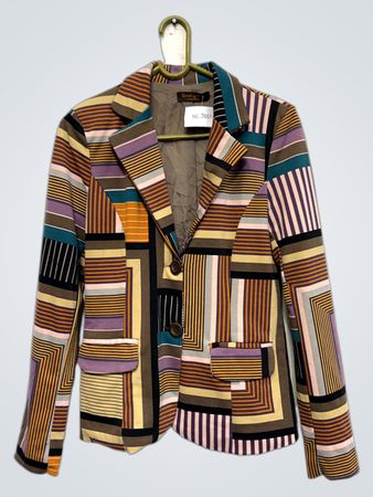 CHIC & MIT Made in Italy geometrischer Druck Blazer