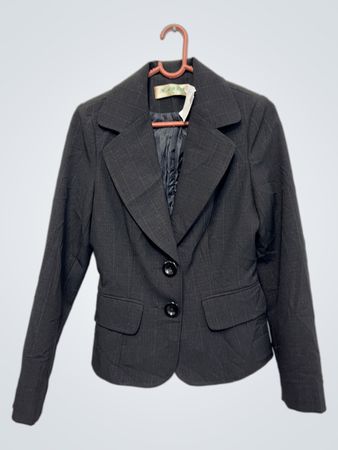 KARINE Black Pinstripe Blazer
