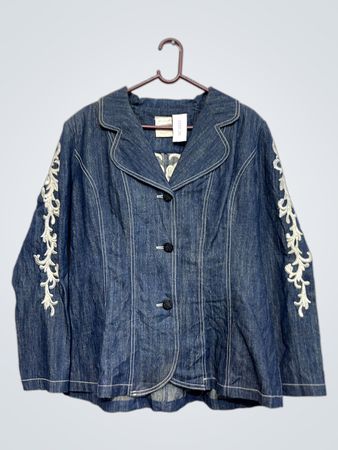 REGALIA Damen Blaue Jeansjacke mit Stickerei
