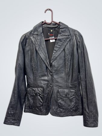 Guru Schwarze Lederblazer