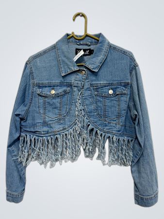 Thrill Jeansjacke mit Fransenabschluss