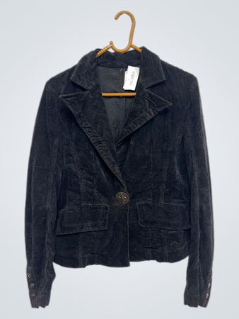 Schwarzer Cordblazer