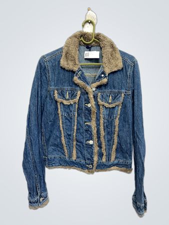NoBoys Denimjacke mit Fellkragen