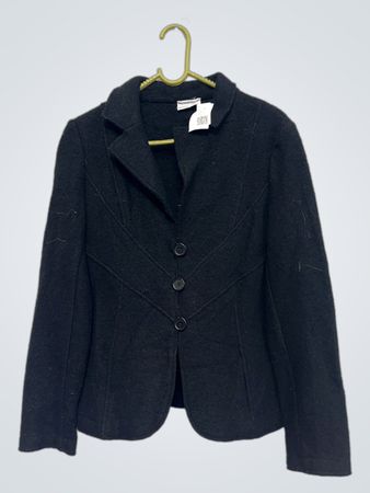 Riccardo Prisco Schwarzer Blazer Hergestellt in Italien