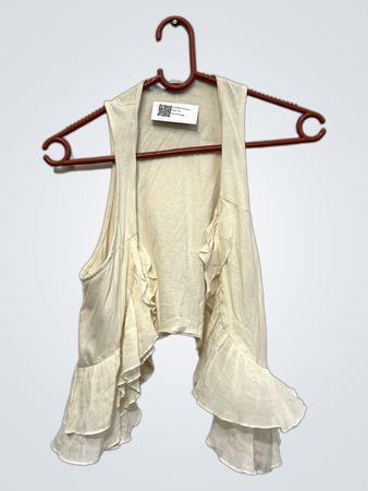 Cream Ruffle Vest