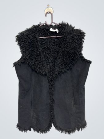 DVS Black Faux Fur Trimmed Vest